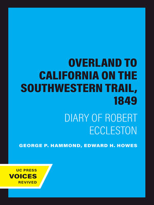 cover image of Overland to California on the Southwestern Trail, 1849